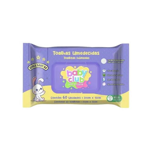 Baby Club Toalhas Umedecidas Premium 60 Folhas