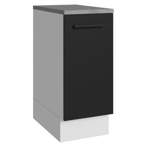 Balcão Madesa Agata 35 cm 1 Porta Branco/Preto