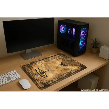 Mouse Pad Gamer Antiderrapante Grande 65x32cm Egipt