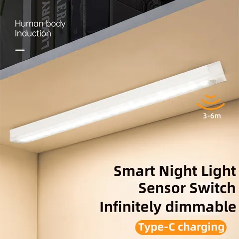 Sem fio led luzes da noite sensor de movimento luzes armário cozinha luzes da noite quarto detector luz armário escada retroiluminado
