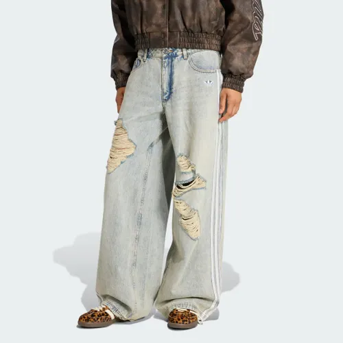 Calça  Originals Loose Jeans Distressed Mulher adidas