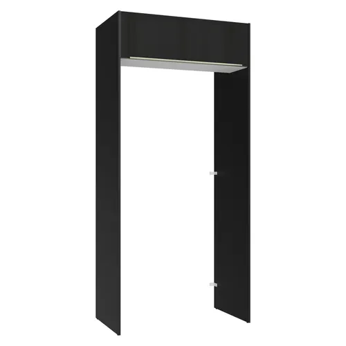 Porta-Geladeira 103 cm 1 Porta Basculante Preto/Branco/Preto Lux Madesa