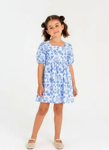 Vestido Infantil em Malha Laise (Azul) Guloseima