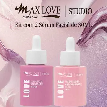Kit 2 Sérum 30ml - Redutor de Poros, Antioleosidade - Max Love