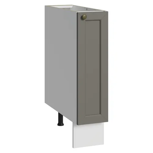 Balcão Porta-Temperos 20x60 cm 1 Porta (Sem Tampo) Branco/Cinza Vik Madesa