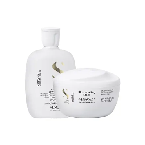 Kit Alfaparf Semi Di Lino Diamond Illuminating Shampoo 250 ml + Máscara 200 ml