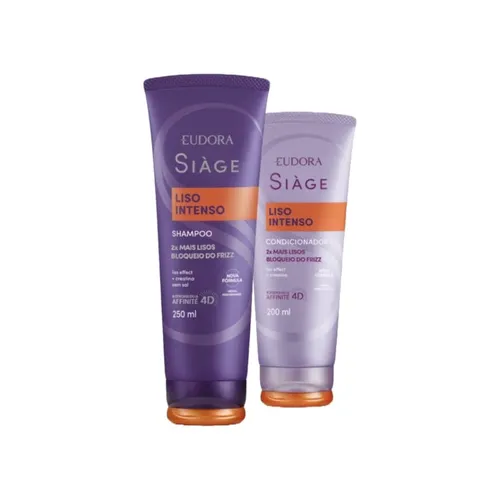 Kit Eudora Siàge Liso Intenso Shampoo 250ml + Condicionador 200ml