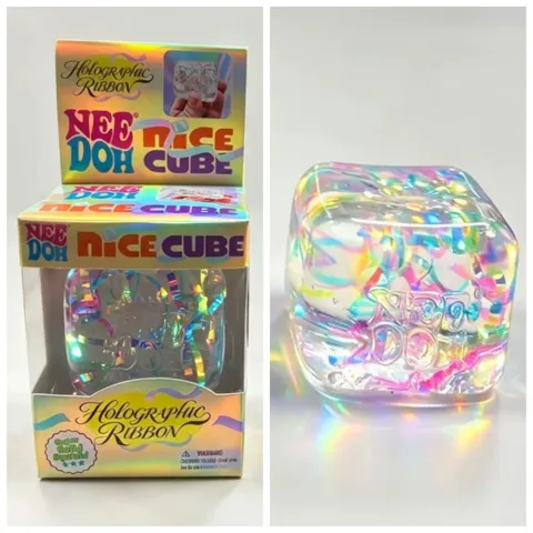 @Needoh Fita Holográfica Sensorial Colorida para Apertar, Amassar e Esticar, Alívio da Ansiedade, TDAH, Brinquedo Antiestresse, Presente para Adultos