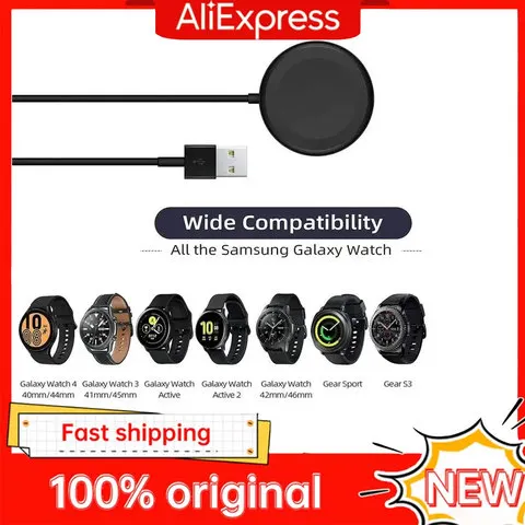 Para samsung galaxy watch 5 pro 5/4/3 carregador de relógio sem fio compatível ativo 2/1gear esporte/s3 estação carregamento portátil doca