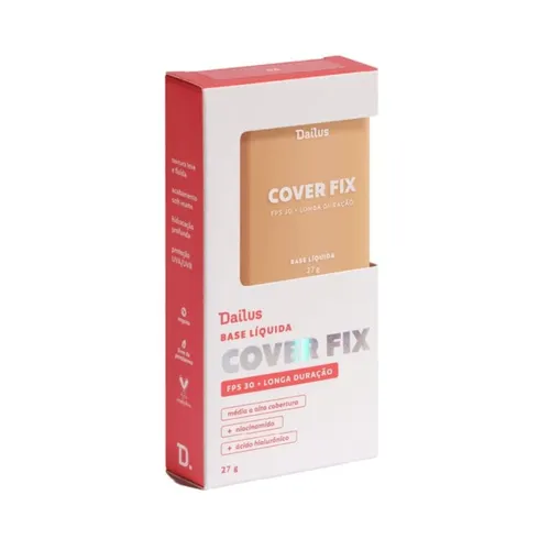 Base Facial Dailus Cover Fix D5 Médio
