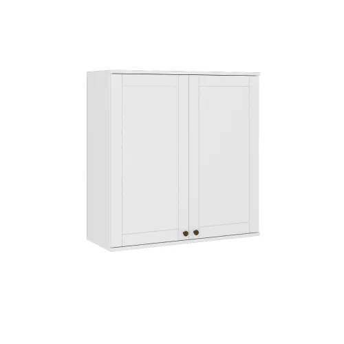 Armário Aéreo de Cozinha 80 cm 2 Portas MDF Milla Carraro Branco