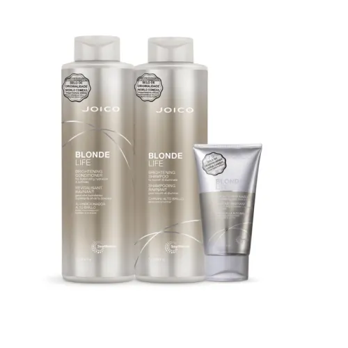 Kit Joico Blonde Life Shampoo 1L Condicionador 1L Máscara 150ml