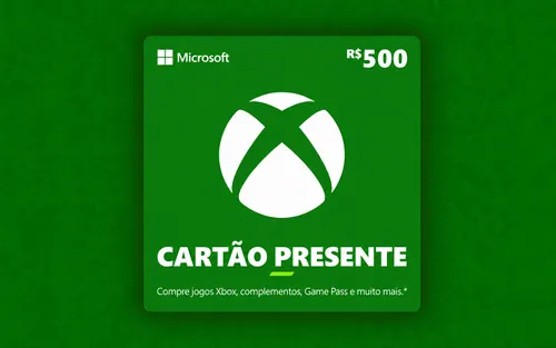 R$ 500 Gift Card Xbox - Cartão Presente Digital