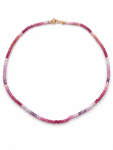 Colar Turmalina Rosa 38 cm e Elos em Ouro 18k