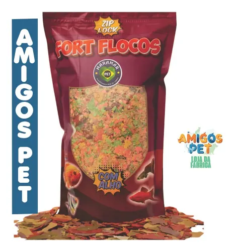 Ração para Peixe Fort Flocos 250g Maramar alimento completo