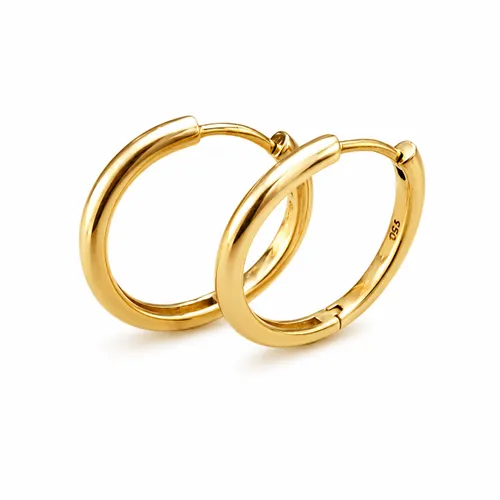 Brinco Argola Torcida 2,3 cm em Prata 925 Banhada a Ouro