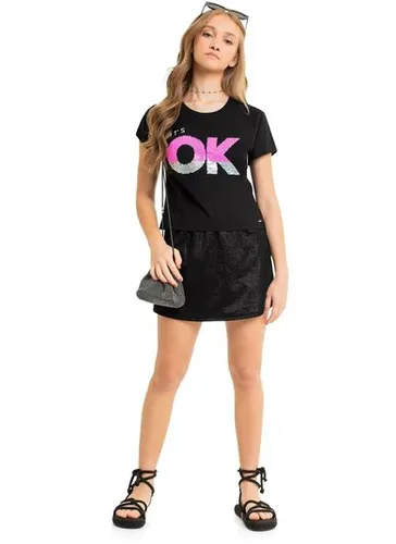 Blusa Juvenil para Menina (Preto) Gloss