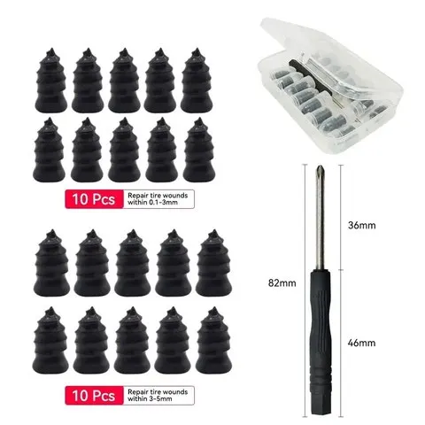 21-10 pçs vácuo reparação de pneus de carro conjunto de unhas de borracha universal parafuso de pneu sem câmara de ar ferramentas de reparo kit de acessórios para caminhão de motocicleta