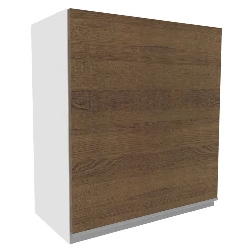 Armário Aéreo Madesa Acordes 100% MDF 60 cm 1 Porta Branco/Rustic