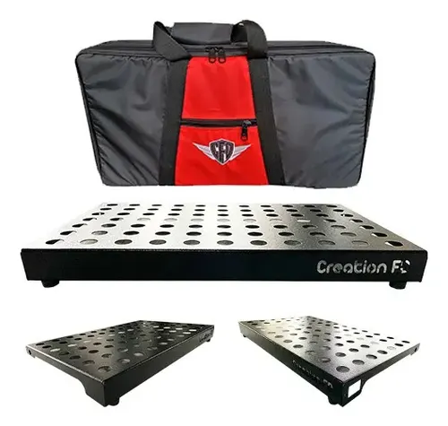 Pedalboard Custom 55x30 Leve, Reforçado + Softbag Cor Preto
