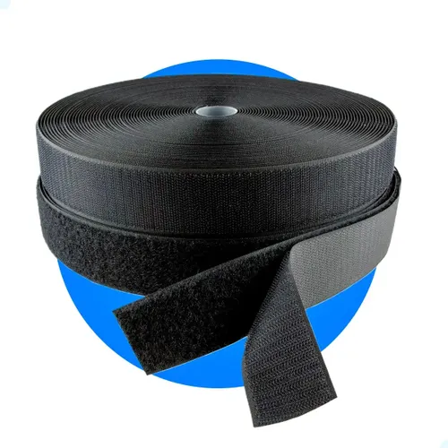 Fecho de Contato Fita Fixadora 50mm Rolo com 25metros Preto