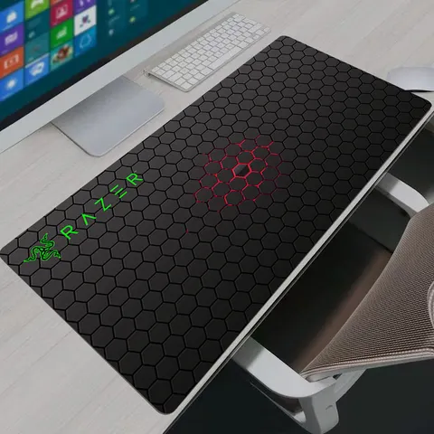 Razer hexágono mouse pad anime acessórios de jogos xxl tapete gamer pc computador teclado tapete de mesa mausepad presentes de escritório mouse pads
