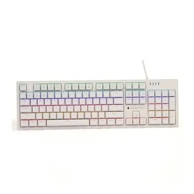 Teclado Mecânico Gamer Thunderobot K104, Switch Linear Red, 1KHz, Hot-Swappable, PBT, Full Size, USB-C, Branco - JM03NP006