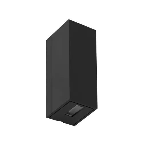 Arandela Led Abs 5w 3000k Ip65 2 Fachos Médios Flux - PRETO