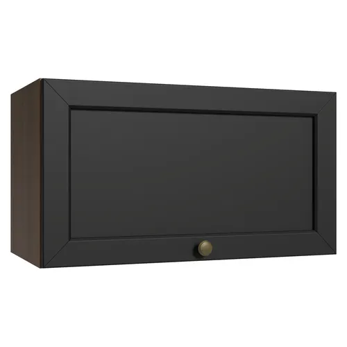 Armário Aéreo 60 cm 1 Porta Basculante Rustic/Preto Vik Madesa