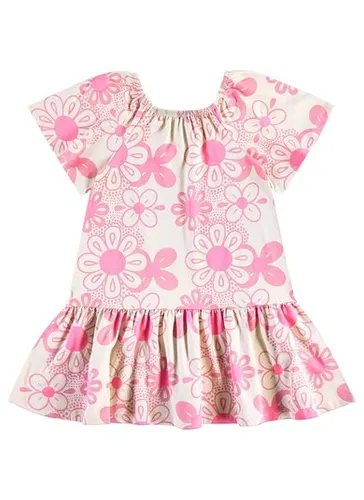 Vestido Floral em Cotton para Menina (Rosa) Bee Loop