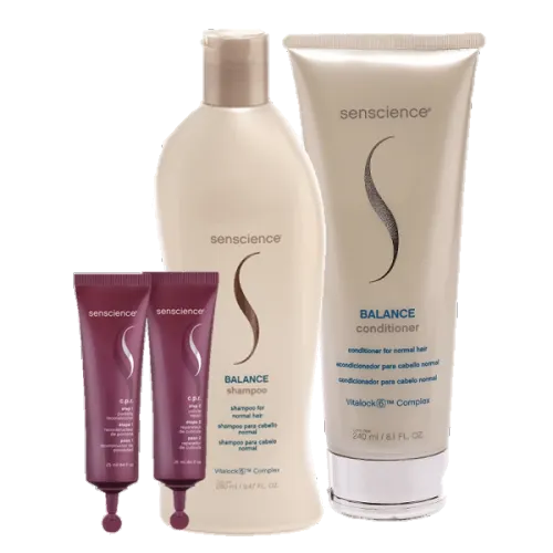 Kit Senscience Balance Home Care e Tratamento Reconstrutor C.P.R. 25ml