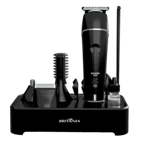 Aparador de Pelos Britânia Multigroom BAP23 a Prova D’Água Lâminas em Aço Inox 11 em 1 Bivolt Biv