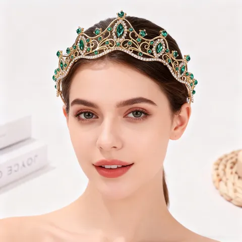 Tiara de aniversário de noiva estilo coreano, vestido de casamento simples, acessório de cabelo, performance infantil