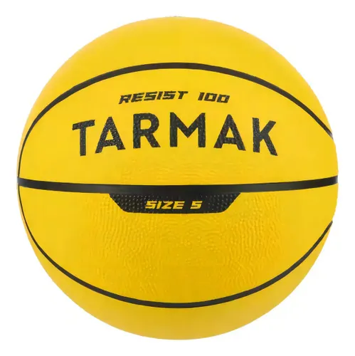 Bola de Basquete Tarmak R100 Tamanho 5 para Crianças Amarelo