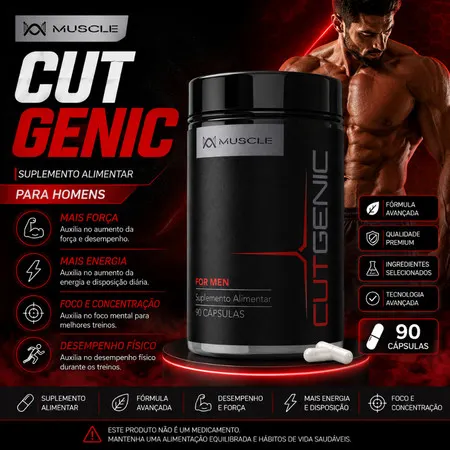 Suplemento Alimentar Cutgenic For Men 90 Cápsulas sem Sabor
