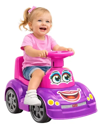 Totoca Quadriciclo Carrinho de Passeio Infantil Andador Totoka Menina Roxa