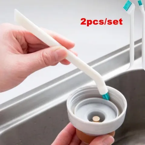2 pçs/set limpeza escova estreita alça longa portátil lacuna garrafa de bebê escova de limpeza ferramenta cozinha do agregado familiar pequena escova