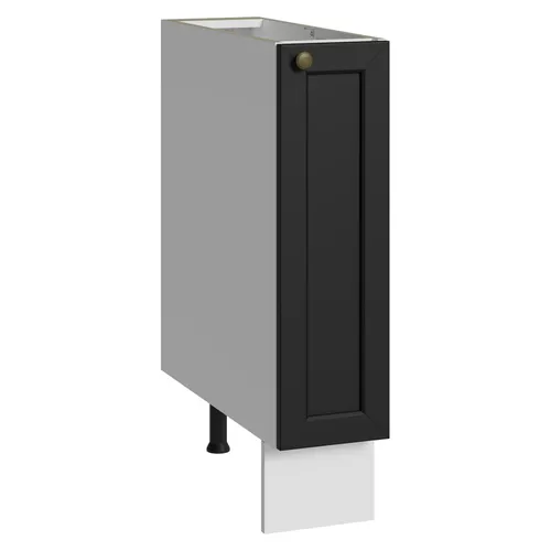 Balcão Porta-Temperos 20 cm 1 Porta (Sem Tampo) Branco/Preto Vik Madesa