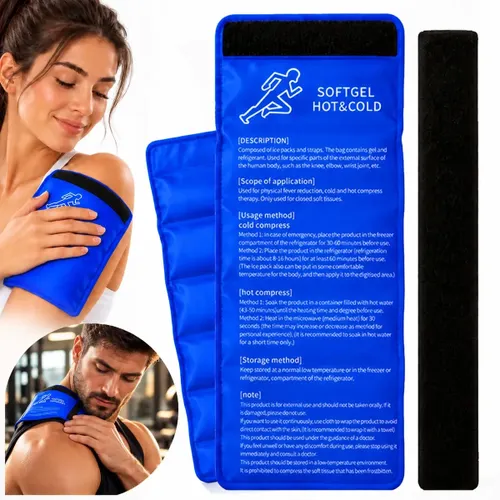 Bolsa Compressa Térmica de Gel Quente Fria Multiuso com Cinta Ajustável