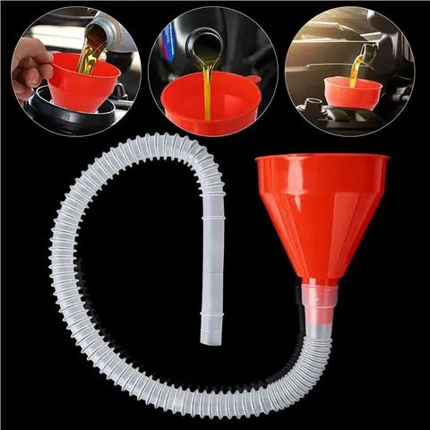 Funil de Abastecimento de Combustível para Carro com Filtro e Coador, Ferramenta de Enchimento de Óleo e Combustível, Funil de Óleo para Motocicleta, Acessórios Automotivos (1 unidade)