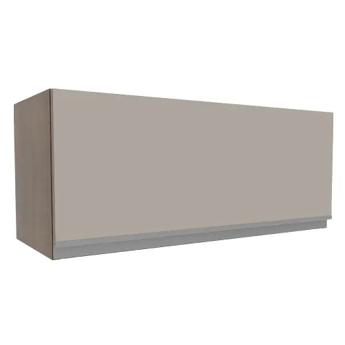 Armário Aéreo Madesa Glamy 80 cm 1 Porta Basculante Rustic/Crema