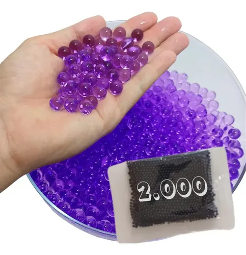 Bolinhas de Gel Cresce na Água Decoração Vaso Plantas 2.000 Cor Roxa