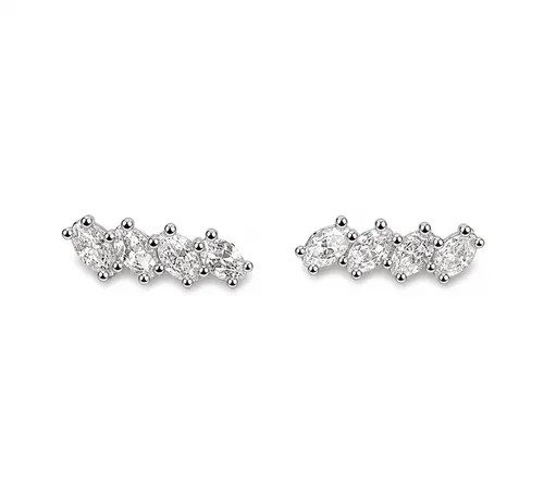 Brinco Earcuff em Prata de Lei com Zircônias