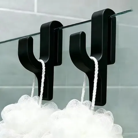 Gancho de toalha 3D para porta de chuveiro, para portas de vidro de 8 mm, suporte para banheiro, para roupas, toalhas, roupões, lavanderia, dormitório, apartamento