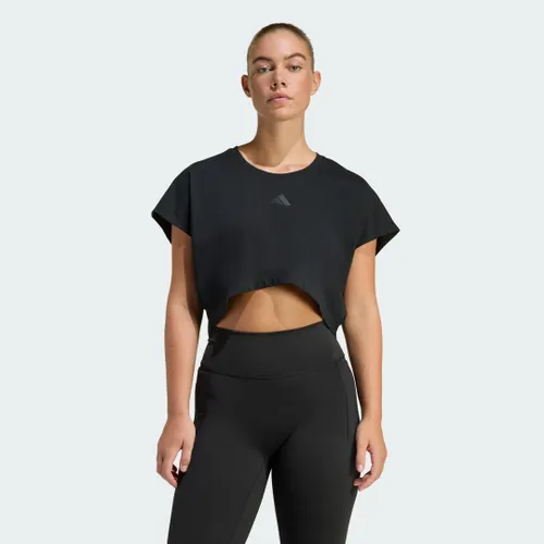 Regata Boxy Cropped  Primelift Workout Três Listras Mulher adidas