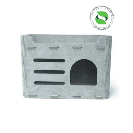 Casinha para Gatos Ambipet Sustentável Toca Cama Nicho Pet Ambiplast Reciclado Resistente Lavável 54cm
