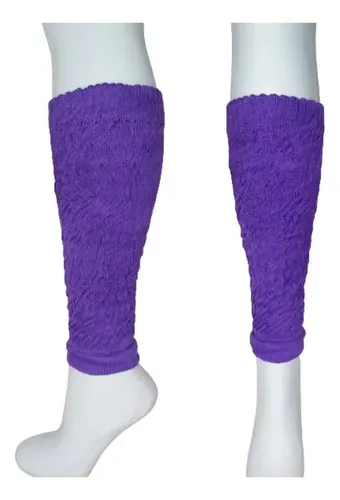 1 Par Meia Polaina Aeróbica Academia Esporte Fitness Premium Cor Roxo Desenho do tecido Lisa Tamanho Único