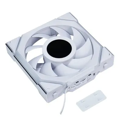 Ventoinha Lian Li UNI FAN SL LCD, 120mm, ARGB, Reverse Blade, Branco - 12RSLLCD1W1W