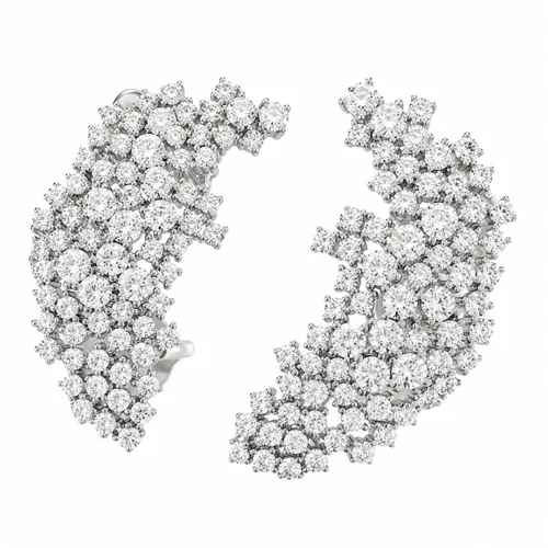 Brinco Ear Cuff com Zircônias 3,5 cm em Prata 925