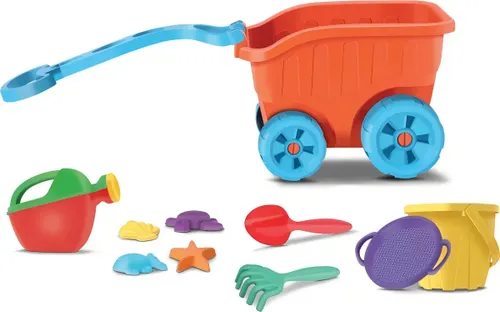 Carriola de Praia, Balde, Regador, Forminhas Divertoys 8087